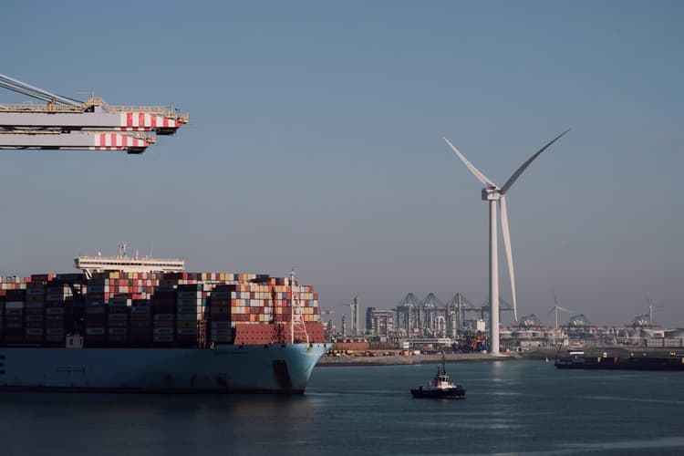 Port,Of,Rotterdam,,The,Netherlands,-,25-03-2021:,Container,Ship,Arriving